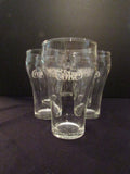 Vintage White Coca Cola Glasses Bottle Shape Glasses Enjoy Coke Glasses 10 oz 12 oz Set of 6 Enjoy Coca Cola Circa 1960-70's