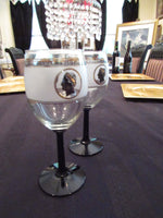 Vintage Caesars Palace Souvenir Wine Glass Set of 2 Souvenir Iconic Las Vegas Hotel Landmark Neoclassical Style