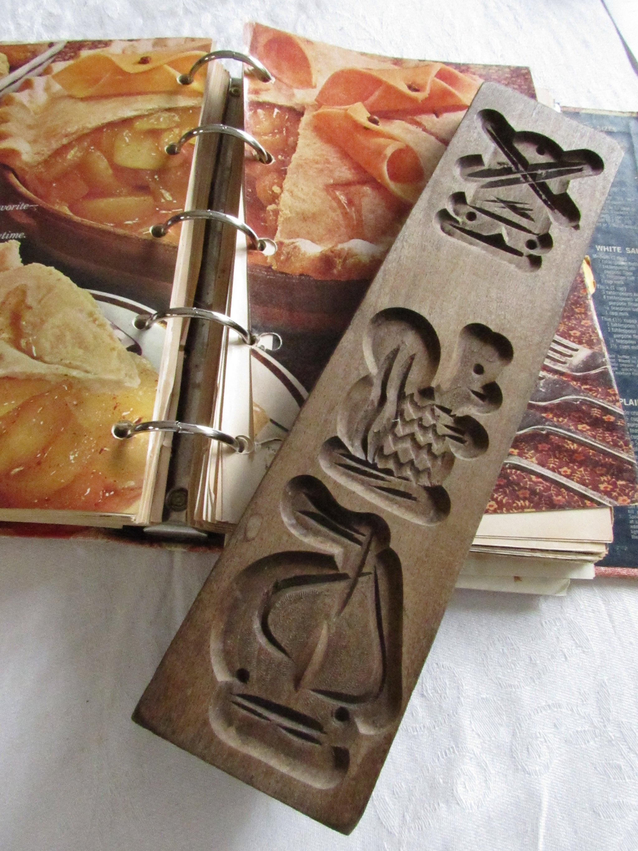 Vintage German Primitive Wooden Cookie Mold Speculaas Shortbread