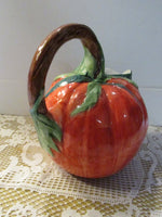 Vintage Apple Pitcher  Ceramic Pottery Italy Majolica Style