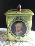 Vintage Metal Tin Box Old World Masterpieces of England Embossed Cookie Tin England Storage Box