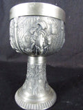 Vintage Pewter Goblet Weinlese SKS Artina Pewter Wine Harvest Scenes Hard to Find RARE 8 oz Footed Goblet Romer Wine Chalice Octoberfest