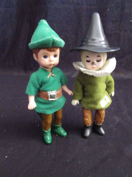 Vintage Miniature Madame Alexander Collectible Dolls McDonald's Happy Meal Toys Set of 2 Peter Pan Wizard of Oz Scarecrow