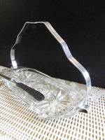 Vintage Cut Glass Butter Dish Cracker/Cheese Plate Vintage Anchor Hocking Early American Star Pattern