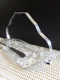 Vintage Cut Glass Butter Dish Cracker/Cheese Plate Vintage Anchor Hocking Early American Star Pattern