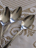 Grapefruit Citrus Spoons Mid Century  Style Set of 4 Traditional Stainless Flatware