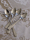 Grapefruit Citrus Spoons Mid Century  Style Set of 4 Traditional Stainless Flatware