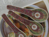 Vintage Asian Soup Spoons Rice Eye Set of 3 Chinese Rice Spoons