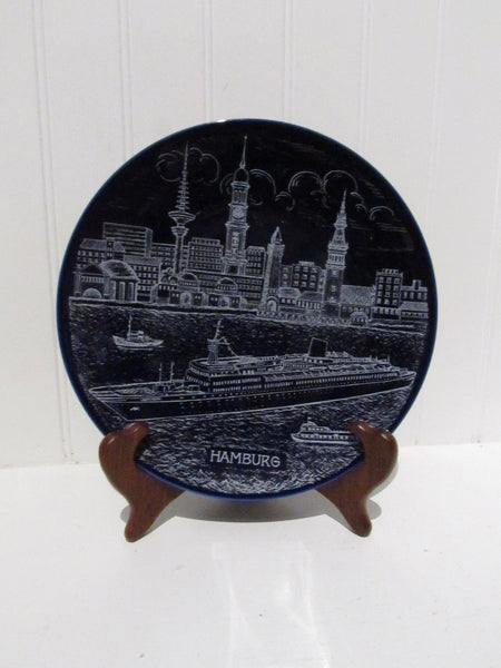 Vintage Collectible Souvenir Plate Hamburg Germany DP Orzella Porcelain