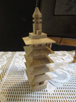 Wooden Japanese Pagoda Puzzle Toys and Games Unique Souvenir Japan
