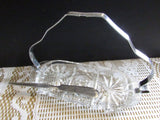 Vintage Cut Glass Butter Dish Cracker/Cheese Plate Vintage Anchor Hocking Early American Star Pattern