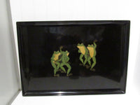 Midcentury Couroc Dancing Frogs Ice Bucket Tray 8 Piece Glassware Set EACH Sold Separatley