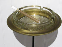 Vintage Metal Standing Ashtray Hand Crafted Upcycle  Home Decor Tobacciana Home/Office Decor Cigar/Pipe Smoker Man Cave