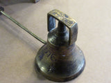 Vintage Brass Candle Snuff Bicentennial Commemorative Candle Snuffer Extinguisher British Colonial Style/Liberty Bell Shape