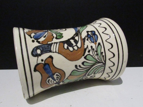 Handmade Majolica Style Coffee/Beer Mug Travel Decor Collectible Art Pottery