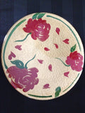 Red Poppies Reverse Painted Glass Platter