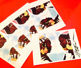 Notecards Postcards 4 x 6 Secrets of Two Sisters African Art, The Color Purple, Tribal Art Cards Set of 5