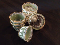 Jeannette Hellenic Green Jasperware Set of 8