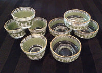 Jeannette Hellenic Green Jasperware Set of 8