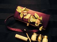 Vintage Purple Clutch with Flowers