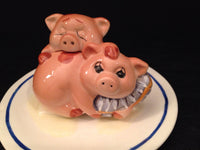 Vintage Sleepy Pigs Salt and Pepper Shakers