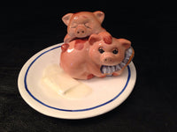 Vintage Sleepy Pigs Salt and Pepper Shakers