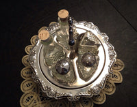 Silverplate Condiment Holder Caddy Butler Set