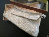 Vintage Beaded Sequins Evening Handbag Japan in Box Vintage Wedding Formal Wear Cocktail Party