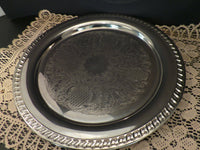 Vintage Leonard Silver Plate Serving Tray Italy