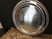 Vintage Leonard Silver Plate Serving Tray Italy