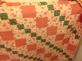 Handmade Pink Reversible Quilt Baby Quilt Nursery Home Decor