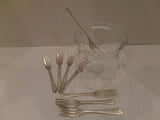 Vintage Silverplate Appetizer Seafood Forks Set of 8