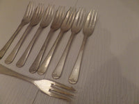 Vintage Silverplate Appetizer Seafood Forks Set of 8