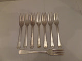 Vintage Silverplate Appetizer Seafood Forks Set of 8