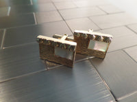 Mother of Pearl Cuff Links Gold