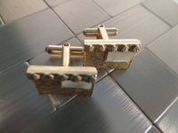 Mother of Pearl Cuff Links Gold