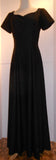 Vintage Black Crepe Beaded Dress Goth Steampunk