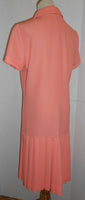 Vintage Pink Knitwear Dress A Yardley Fashion Dress Circa 1960s British Design Gibbs Mod London Label Twiggy Style