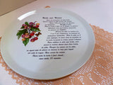 Vintage Porcelain French Platter Cherry Tart French Cookware Baker Display Cheese Plate Desserts