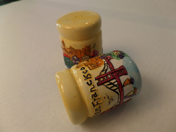 Vintage Souvenir Salt and Pepper Shaker Sets San Francisco Maine I love NY Tourists