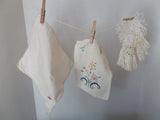 Vintage Hankie, Crochet Doily and Embroidered Linen Set of 3