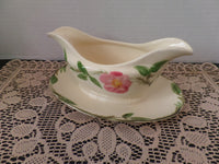 Vintage Franciscan Desert Rose Gravy Boat with Under Plate Attached Gravy Boat