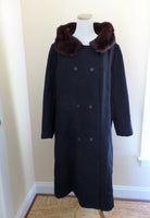 Vintage Fur Collar Overcoat Black