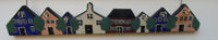 Vintage Handmade Key Holder Wall Hanging Miniature Houses Key Rack, Wall Mounted Vintage Wooden Key Rack  Key Hooks