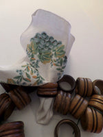 Vintage Wooden Napkin Rings Set of 6