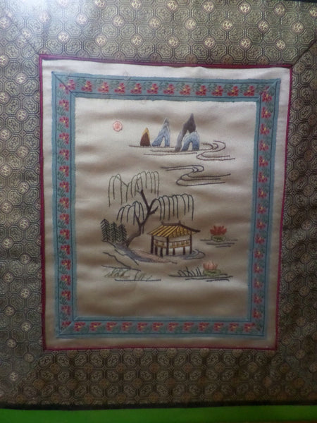 Embroidery, framed for hanging on the wall