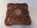 Vintage Wooden Carved Trivet India