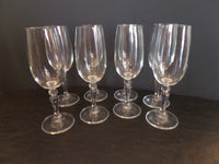 Vintage Crystal Champagne Flutes Set of 8