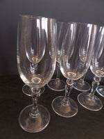 Vintage Crystal Champagne Flutes Set of 8