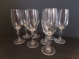 Vintage Crystal Champagne Flutes Set of 8